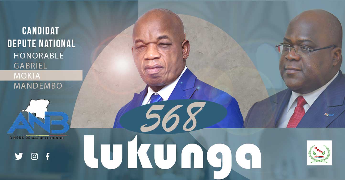 Gabriel Mokia, candidat député national de la Lukunga, réafirme son soutien au chef de l’État pour un second mandat.