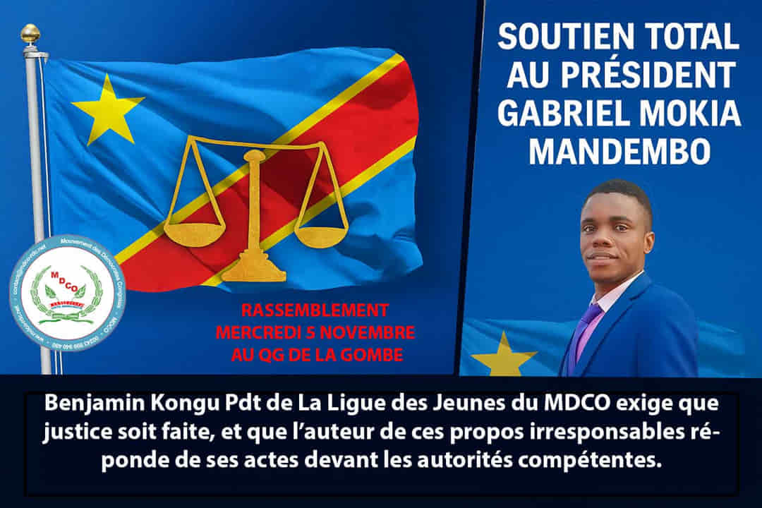 Communiqué de la Ligue des Jeunes du MDCO – Ville de Kinshasa