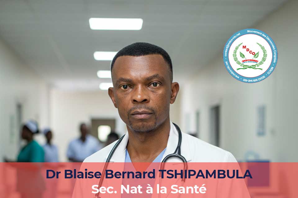 Kananga : Le Dr Blaise Bernard Tshipambula (MDCO) tire la sonnette d’alarme sur la situation sanitaire