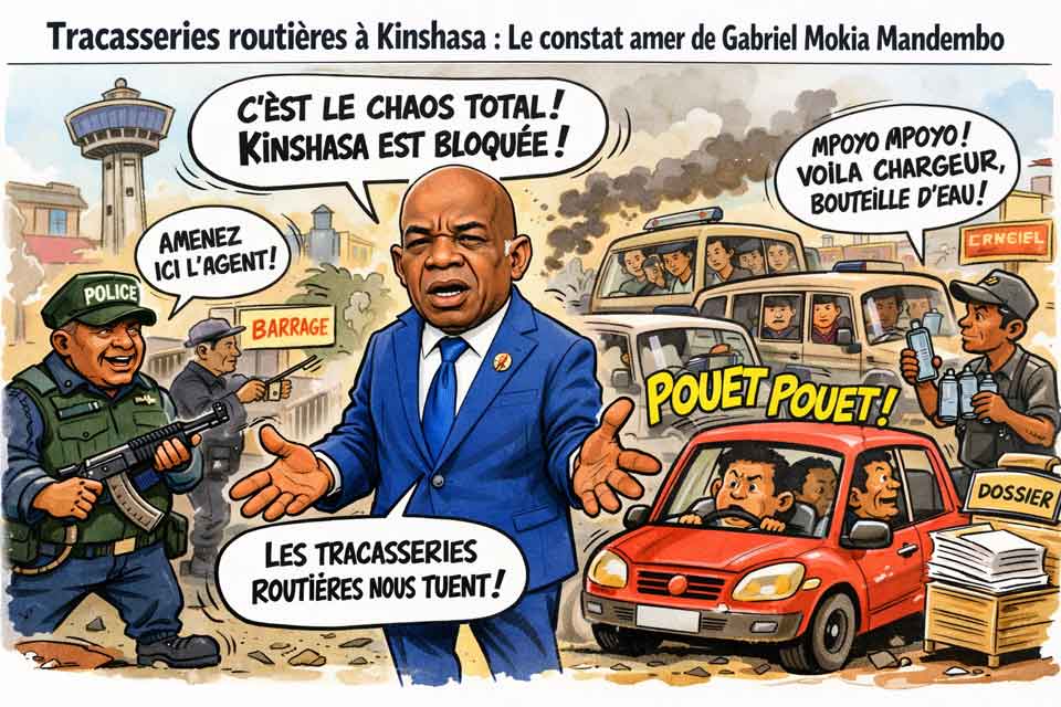 Tracasseries routières à Kinshasa : Le constat amer de Gabriel Mokia Mandembo